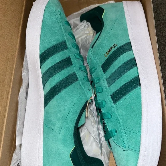 Adidas Campus ADV skate shoes in court green & collegiate green, M:9.5, W:10.5 - Picture 9 of 9